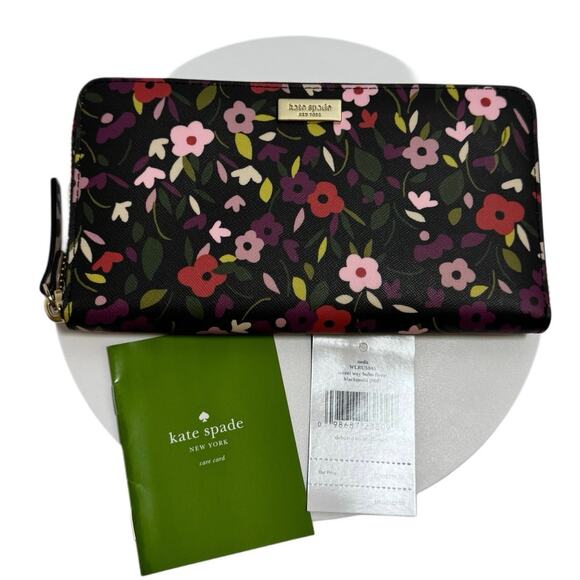 Kate Spade Laurel Way Neda continental zip-around wallet in Boho Floral - Picture 1 of 12